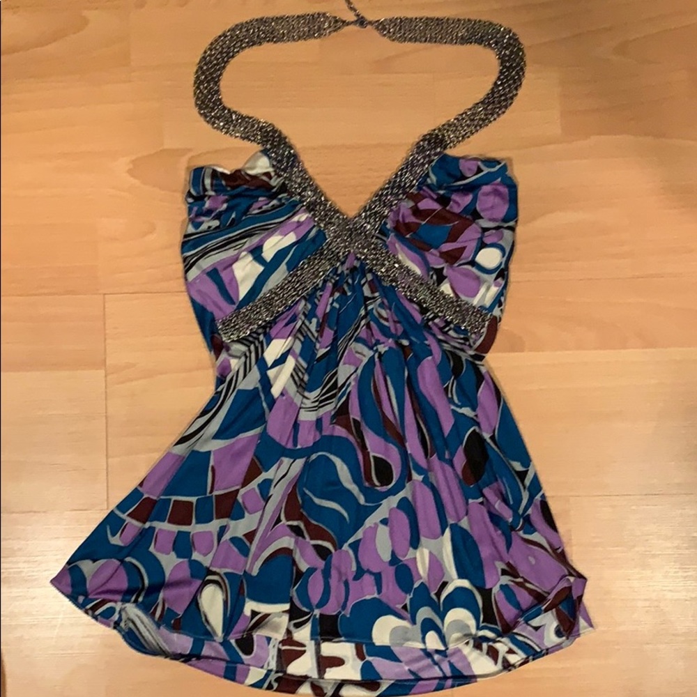 Sky Silk Halter top